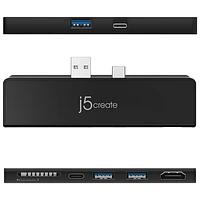 Mini station d'accueil UltraDrive 7-en-1 pour Surface Pro 7 de j5create (JCD324B)