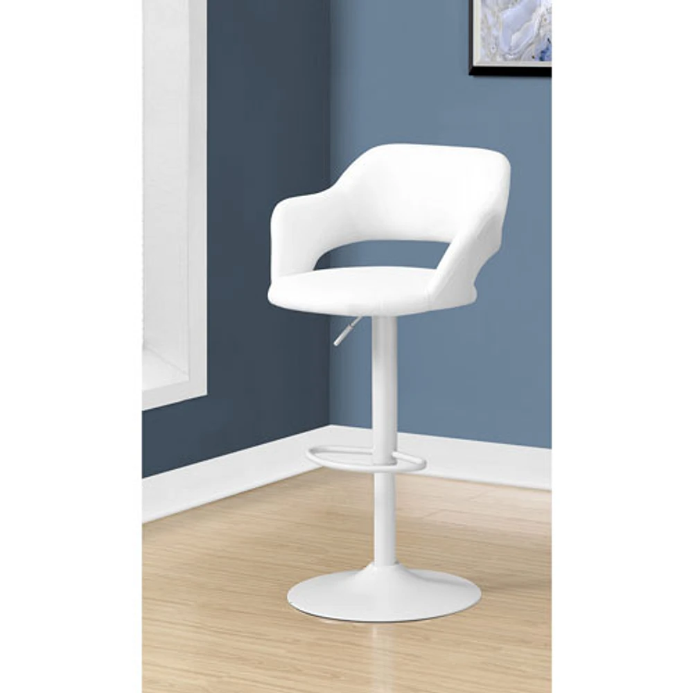 Tabouret de bar contemporain à hauteur de comptoir - Blanc