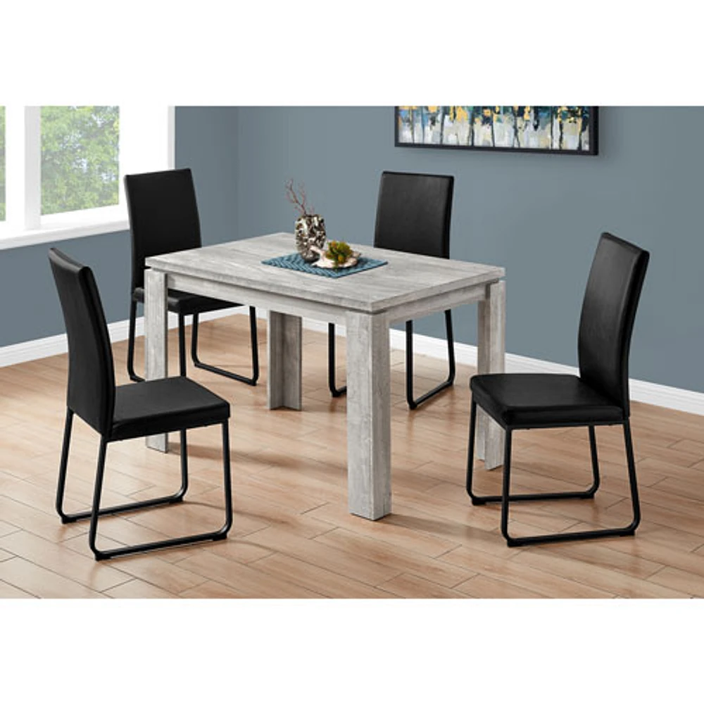 Farmhouse Contemporary 4-Seat Dining Table - Grey
