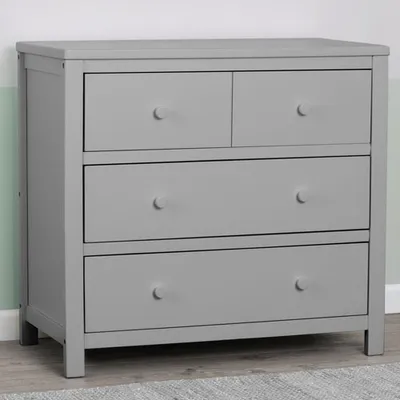 Delta Children Cambridge Modern 3-Drawer Kids Dresser - Grey
