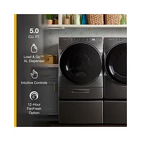 Whirlpool 5.8 Cu. Ft. Front Load Washer (WFW8620HC) - Chrome Shadow
