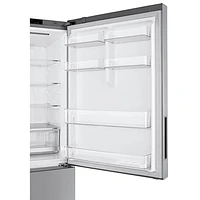 LG 28" 14.7 Cu. Ft. Counter-Depth Bottom Freezer Refrigerator (LBNC15251V) - Platinum Silver