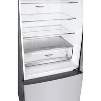LG 28" 14.7 Cu. Ft. Counter-Depth Bottom Freezer Refrigerator (LBNC15251V) - Platinum Silver