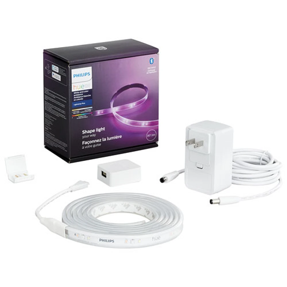 Bande lumineuse intelligente à DEL Hue LightStrip Plus V4 de 2 m (6,6 pi) de Philips