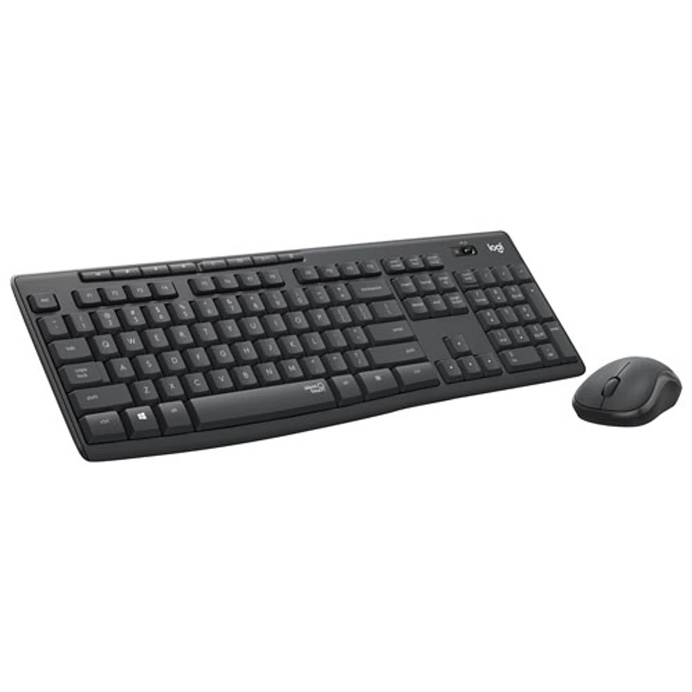 Ensemble clavier et souris optique sans fil silencieux MK295 de Logitech - Graphite