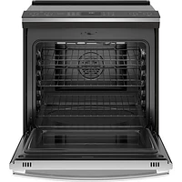 GE Profile 30" 5.3 Cu. Ft. True Convection 5-Element Slide-In Induction Range (PCHS920YMFS) - Stainless