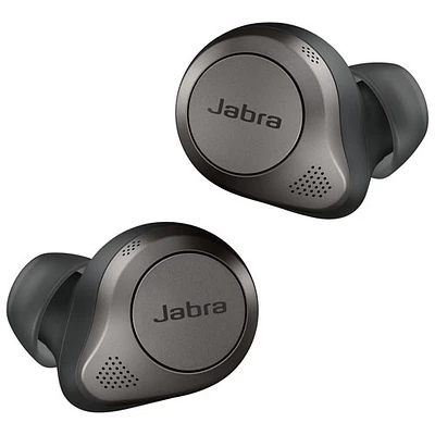 Écouteurs boutons 100 % sans fil à suppression active poussée du bruit Elite 85t de Jabra - Noir titane