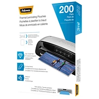 Trousse de démarrage avec plastifieuse 12,5 po Halo 125 de Fellowes et pochettes pour bureau/magasin