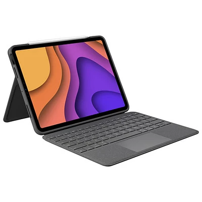 Étui-clavier Folio Touch de Logitech avec pavé tactile pour iPad Air 11 po (M2), iPad Air (5e/4e génération) - Gris