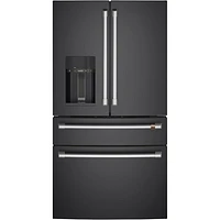 Réfrigérateur à deux portes 27,8 pi³ 36 po à distributeur d'eau/glace Café (CVE28DP3ND1) - Noir mat