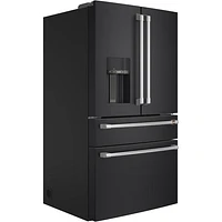 Réfrigérateur à deux portes 27,8 pi³ 36 po à distributeur d'eau/glace Café (CVE28DP3ND1) - Noir mat