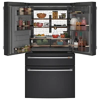 Réfrigérateur à deux portes 27,8 pi³ 36 po à distributeur d'eau/glace Café (CVE28DP3ND1) - Noir mat