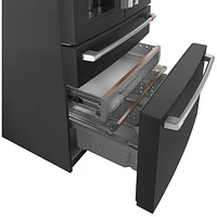 Réfrigérateur à deux portes 27,8 pi³ 36 po à distributeur d'eau/glace Café (CVE28DP3ND1) - Noir mat
