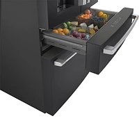 Réfrigérateur à deux portes 27,8 pi³ 36 po à distributeur d'eau/glace Café (CVE28DP3ND1) - Noir mat