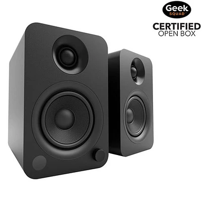 Haut-parleur d'étagère de 140 W YU de Kanto - Paire - Vinyle noir mat - Exclusivité Best Buy - BO