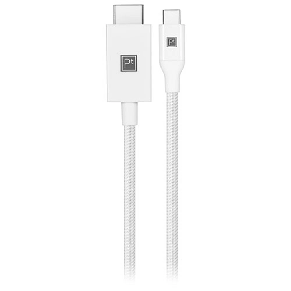 Câble USB-C à HDMI 4K de 2 m (6,5 pi) de Platinum - Blanc - Seulement à Best Buy