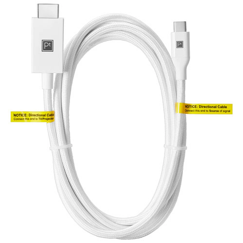 Câble USB-C à HDMI 4K de 2 m (6,5 pi) de Platinum - Blanc - Seulement à Best Buy