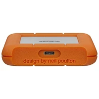 LaCie Rugged 5TB USB-C Portable External Hard Drive for PC/Mac (STFR5000800) - Orange