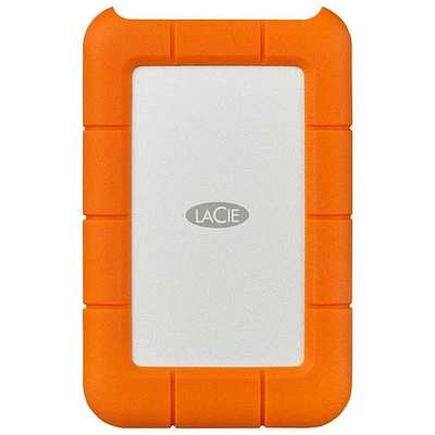 LaCie Rugged 2TB USB-C Portable External Hard Drive for PC/Mac (STFR2000800) - Orange
