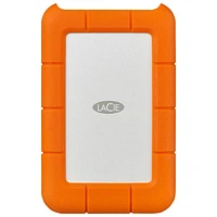 LaCie Rugged 2TB USB-C Portable External Hard Drive for PC/Mac (STFR2000800) - Orange