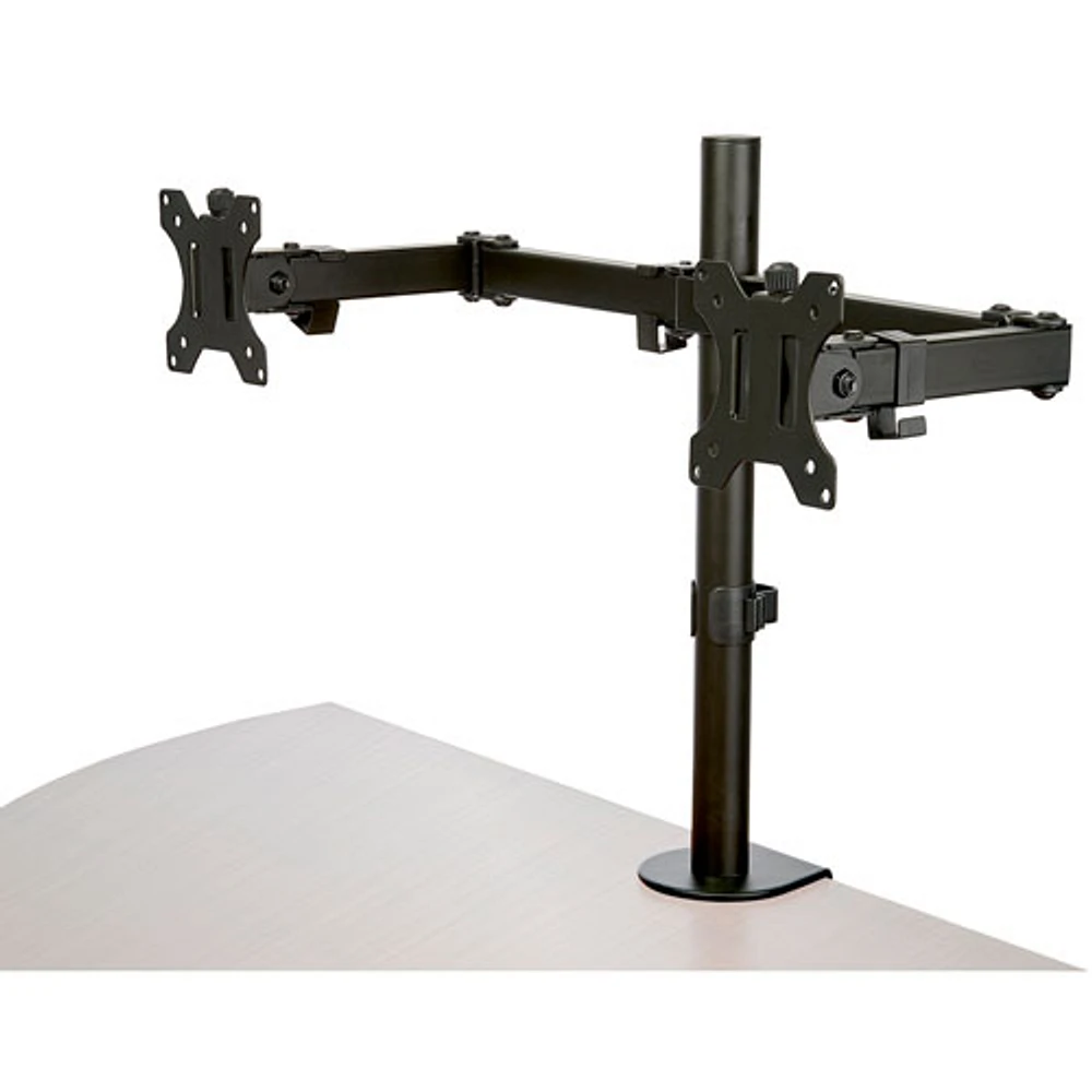 Support de bureau ergonomique à deux bras pour moniteurs de 32 po de StarTech - Noir