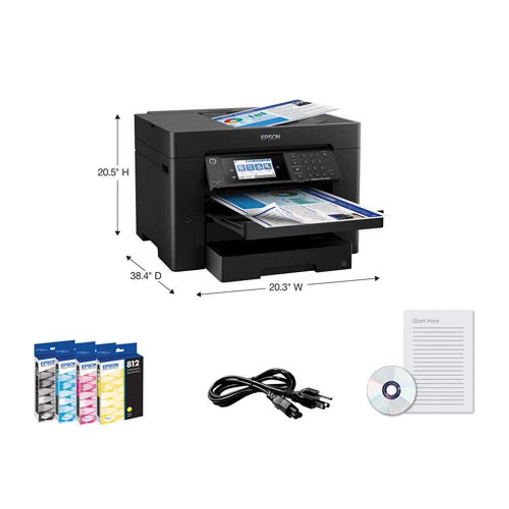 Imprimante à jet d'encre sans fil tout-en-un grand format WorkForce Pro WF-7840 d'Epson