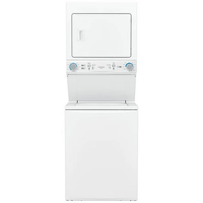 Laveuse-sécheuse électriques superposées de Frigidaire (FLCE752CAW) - Blanc - BO - Parfait état