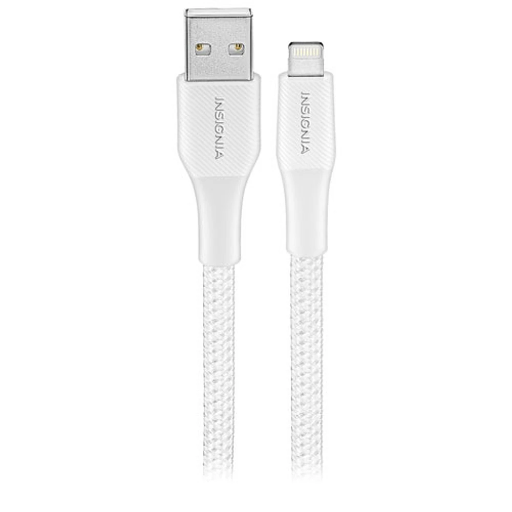 Insignia 3m (10 ft.) Braided Lightning to USB-A Cable - Moon Grey