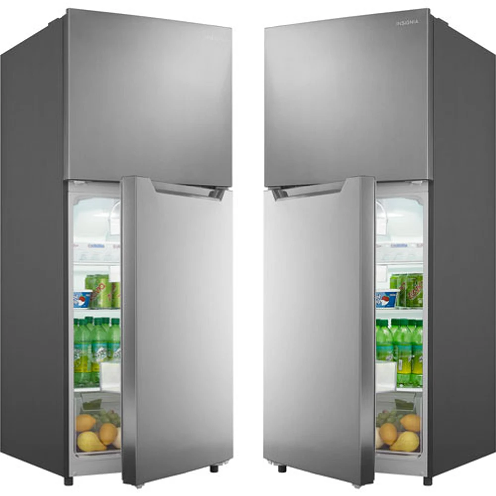 Réfrigérateur à congélateur supérieur 10,1 pi³ 24 po avec porte réversible d'Insignia (NS-RTM10SS2-C) - Acier inoxydable