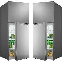 Insignia 24" 10.1 Cu. Ft. Top Freezer Refrigerator w/ Reversible Door (NS-RTM10SS2-C) - Stainless Steel