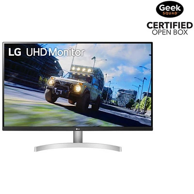 Moniteur jeu FreeSync UHD 4K DEL VA HDR 4 ms GTG 60 Hz 31,5 po de LG (32UN500-W) - Noir - BO