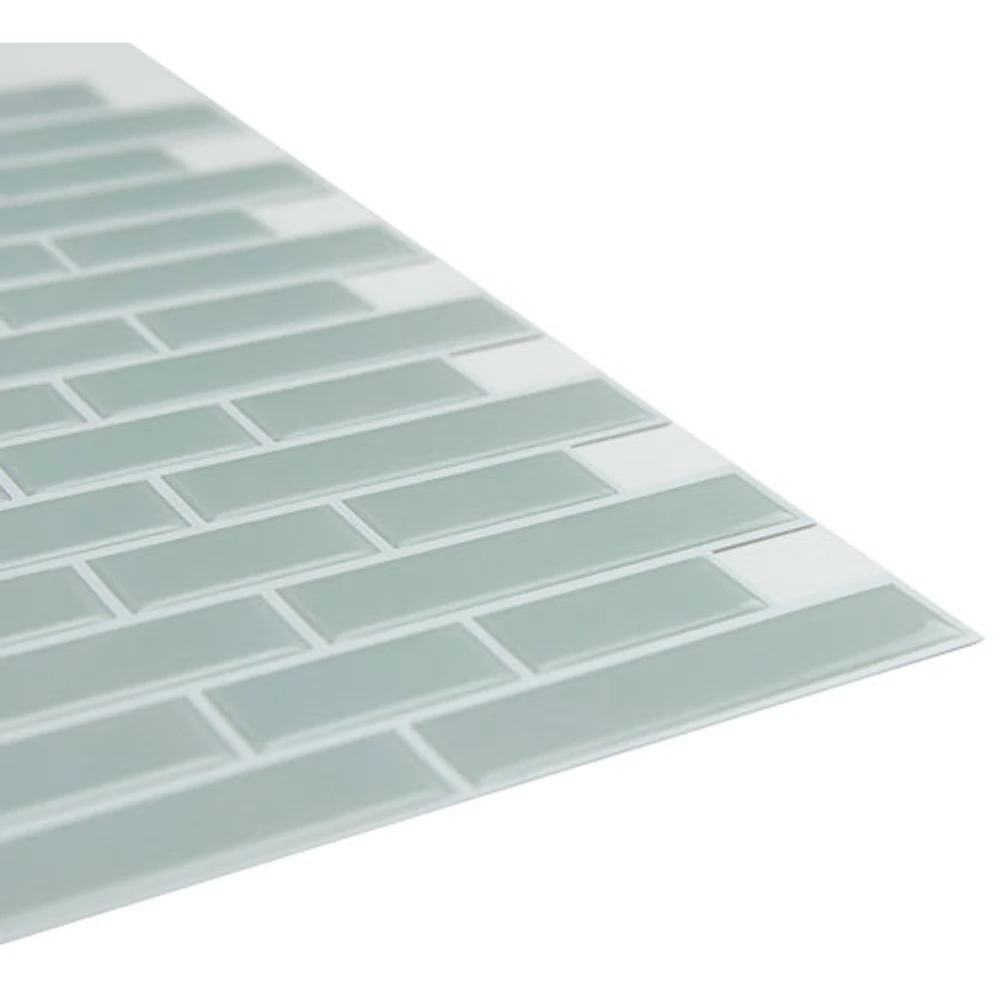 InHome Sea Glass Peel & Stick Backsplash Tiles - Blue