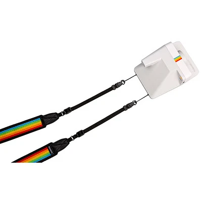 Polaroid Flat Camera Strap for Now/OneStep+/OneStep 2 - Black/Rainbow