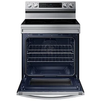 Samsung 30" 6.3 Cu. Ft. Fan Convection Electric Air Fry Range (NE63A6511SS) - Stainless