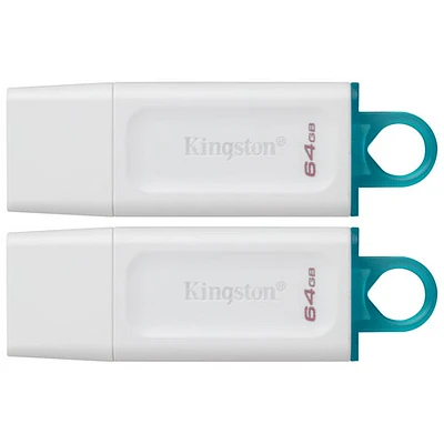 Kingston DataTraveler Exodia 64GB USB 3.2 Flash Drive - 2 Pack