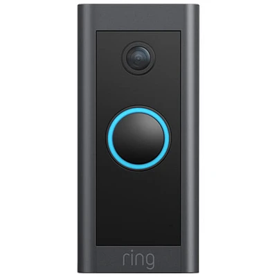 Ring Wired Wi-Fi Video Doorbell - Black