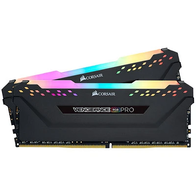 Mémoire DDR4 32 Go (2 x 16 Go) 3600 MHz Vengeance RGB Pro de Corsair pour PC (CMW32GX4M2D3600C18)