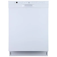 GE 24" 48dB Built-In Dishwasher with Stainless Steel Tub & Third Rack (GBF655SGPWW) - White