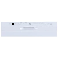 GE 24" 48dB Built-In Dishwasher with Stainless Steel Tub & Third Rack (GBF655SGPWW) - White