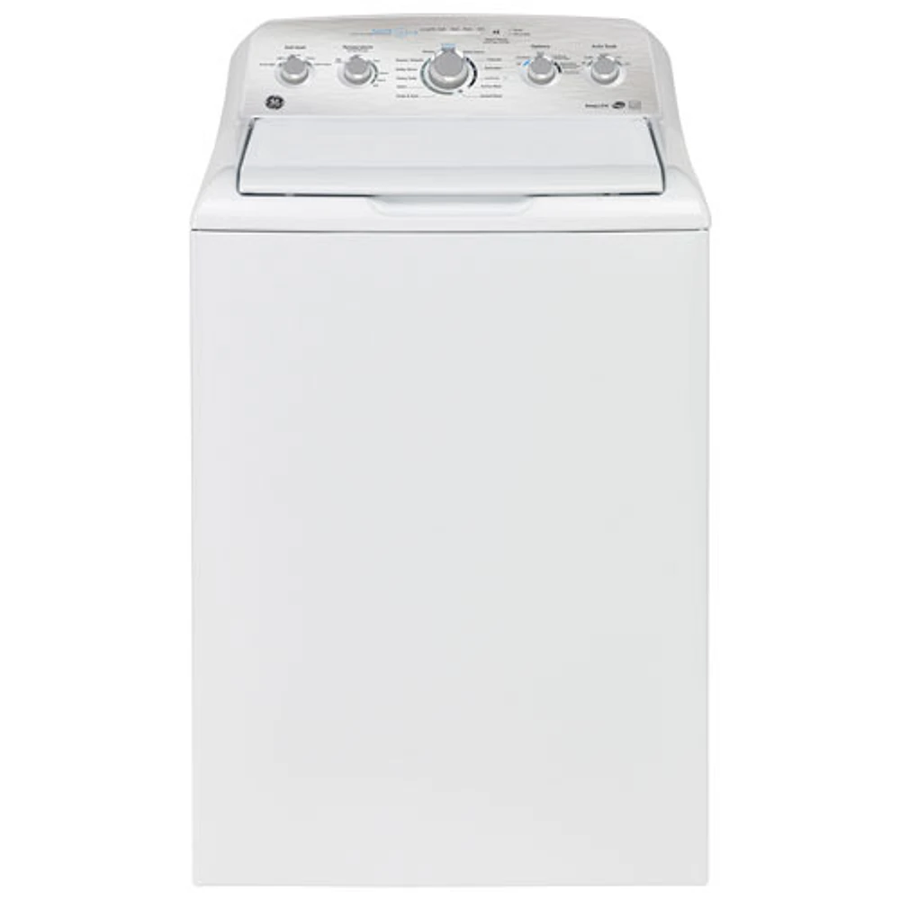 GE 4.9 Cu. Ft. High Efficiency Top Load Washer (GTW490BMRWS) - White