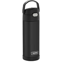 Bouteille d'eau en acier inox. 350 ml (12 oz) avec paille rabattable FUNtainer de Thermos - Noir