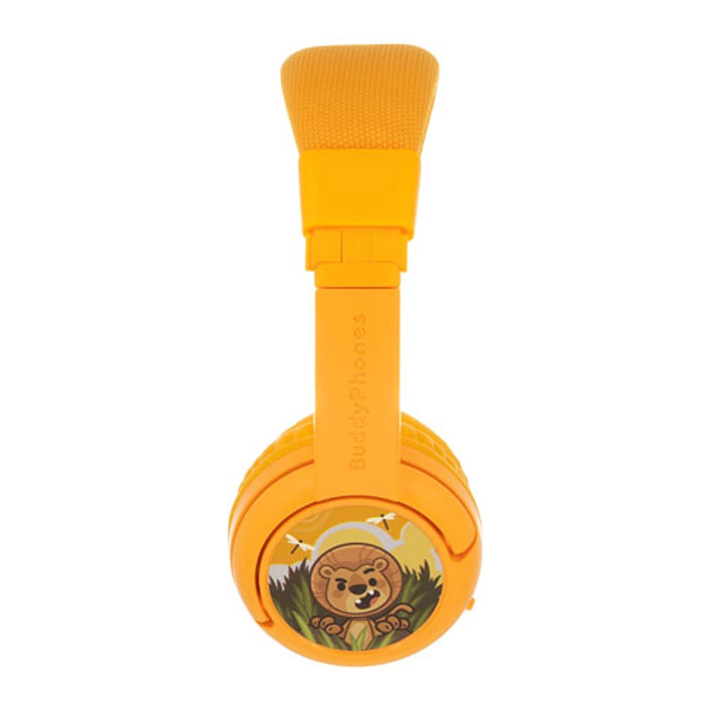 Casque d'écoute Bluetooth à isolation sonore PLAY+ (Plus) de BuddyPhones - Jaune soleil