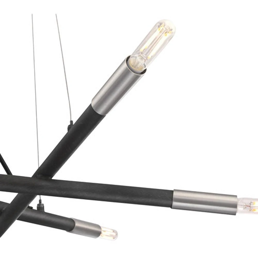 Lustre moderne et industriel de Felix - Nickel brossé