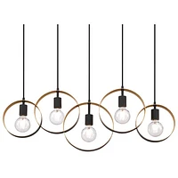 Olympus Contemporary Chandelier - Black/Gold