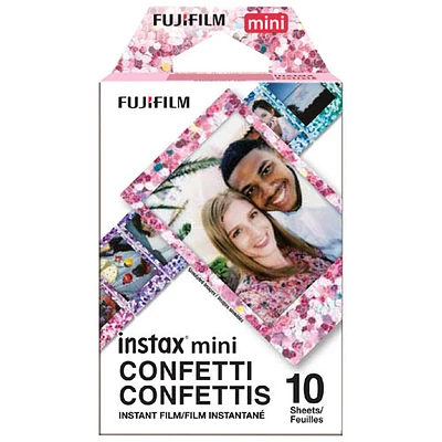 Pellicule à développement instantané pour Instax Mini de Fujifilm - 10 feuilles - Confetti