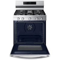 Samsung 30" 6.0 Cu. Ft. True Convection Freestanding Gas Air Fry Range (NX60A6711SS) - Stainless