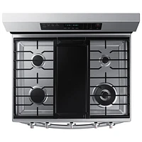 Samsung 30" 6.0 Cu. Ft. True Convection Freestanding Gas Air Fry Range (NX60A6711SS) - Stainless