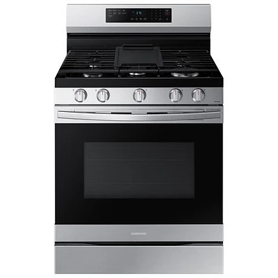 Samsung 30" 6.0 Cu. Ft. Fan Convection Freestanding Gas Air Fry Range (NX60A6511SS) - Stainless