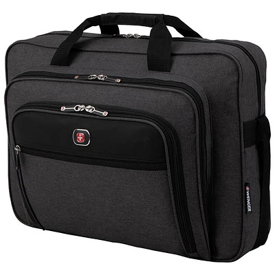 Housse professionnelle pour portable de 17,3 po en tissu texturé de Wenger (SWG0998 005) - Gris/Noir