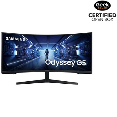 Boîte ouverte - Moniteur jeu FreeSync DEL incurvé AV WQHD GTG 1 ms 165 Hz 34 po Odyssey G5 Samsung - Noir